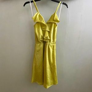 BCBGeneration Sleeveless Ruffle Dress Green Size XXS